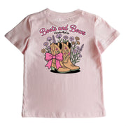Kids' Boots & Bows Short-Sleeve Tee Short Sleeve T-Shirt Cardin McCoy Light Pink XXS (2/3) Pocket