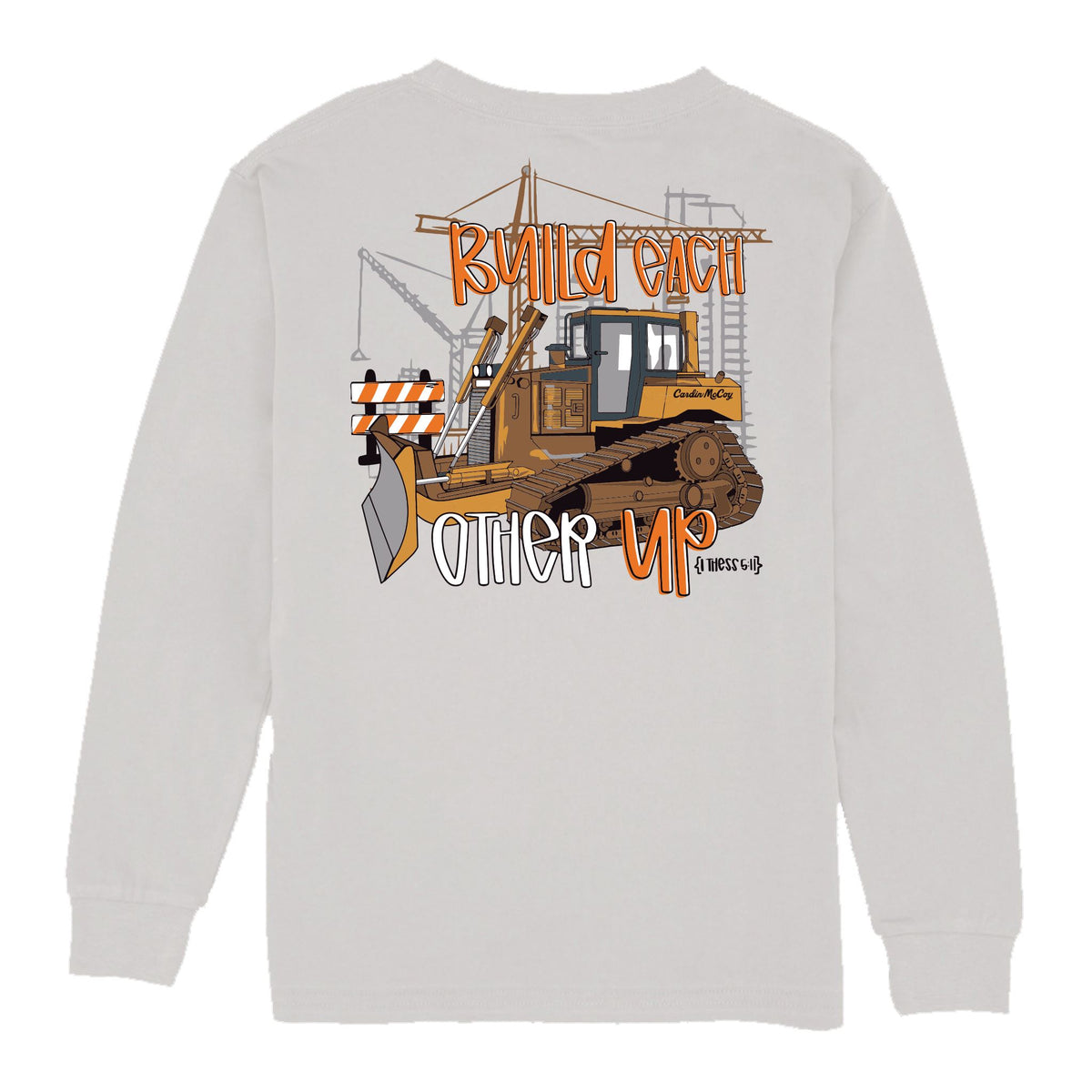 Kids' Build Each Other Up Long-Sleeve Tee Long Sleeve T-Shirt Cardin McCoy Ice Gray XXS (2/3) Pocket