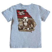 Kids' Bulldog Football Short-Sleeve Tee Short Sleeve T-Shirt Cardin McCoy Heather Gray XXS (2/3) Pocket