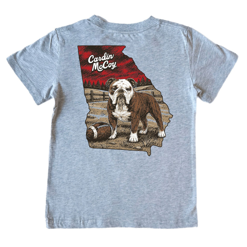 Kids' Bulldog Football Short-Sleeve Tee