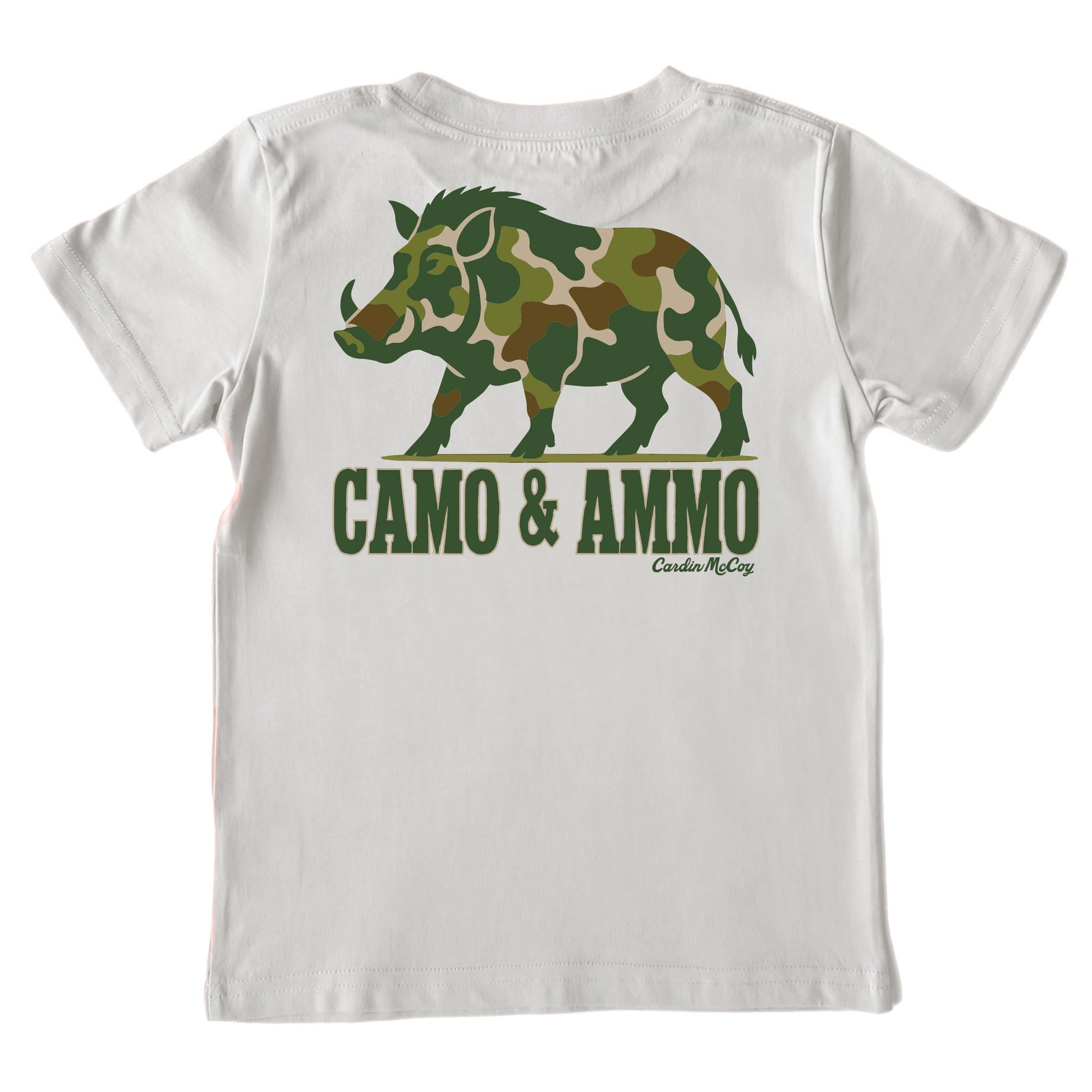 Kids' Camo and Ammo Short-Sleeve Tee Short Sleeve T-Shirt Cardin McCoy Ice Gray XXS (2/3) Pocket