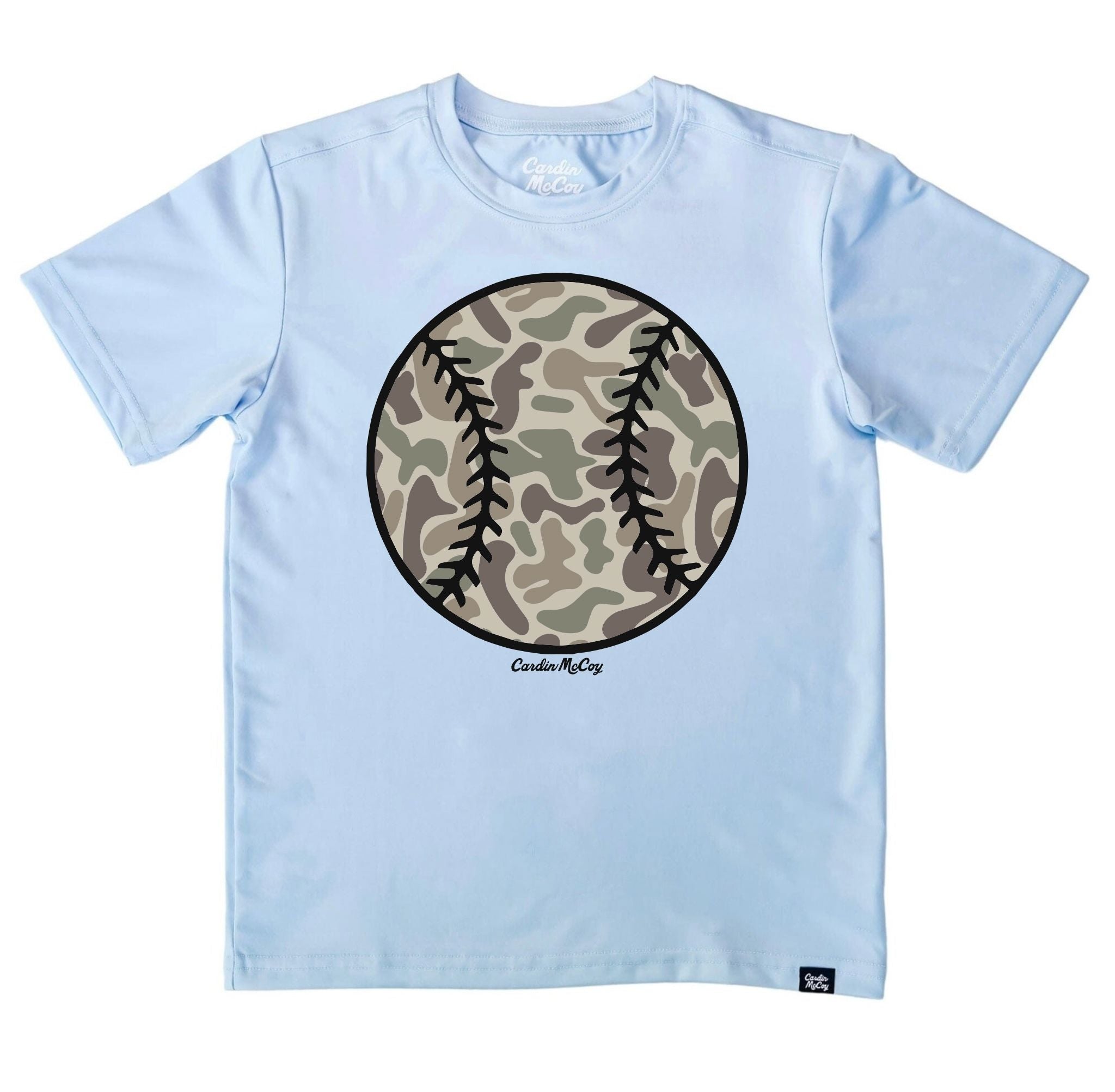 Kids' Camo Baseball Front Design Performance Short-Sleeve Tee Short Sleeve T-Shirt Cardin McCoy Blue Sky XXS (2/3) Performance Front