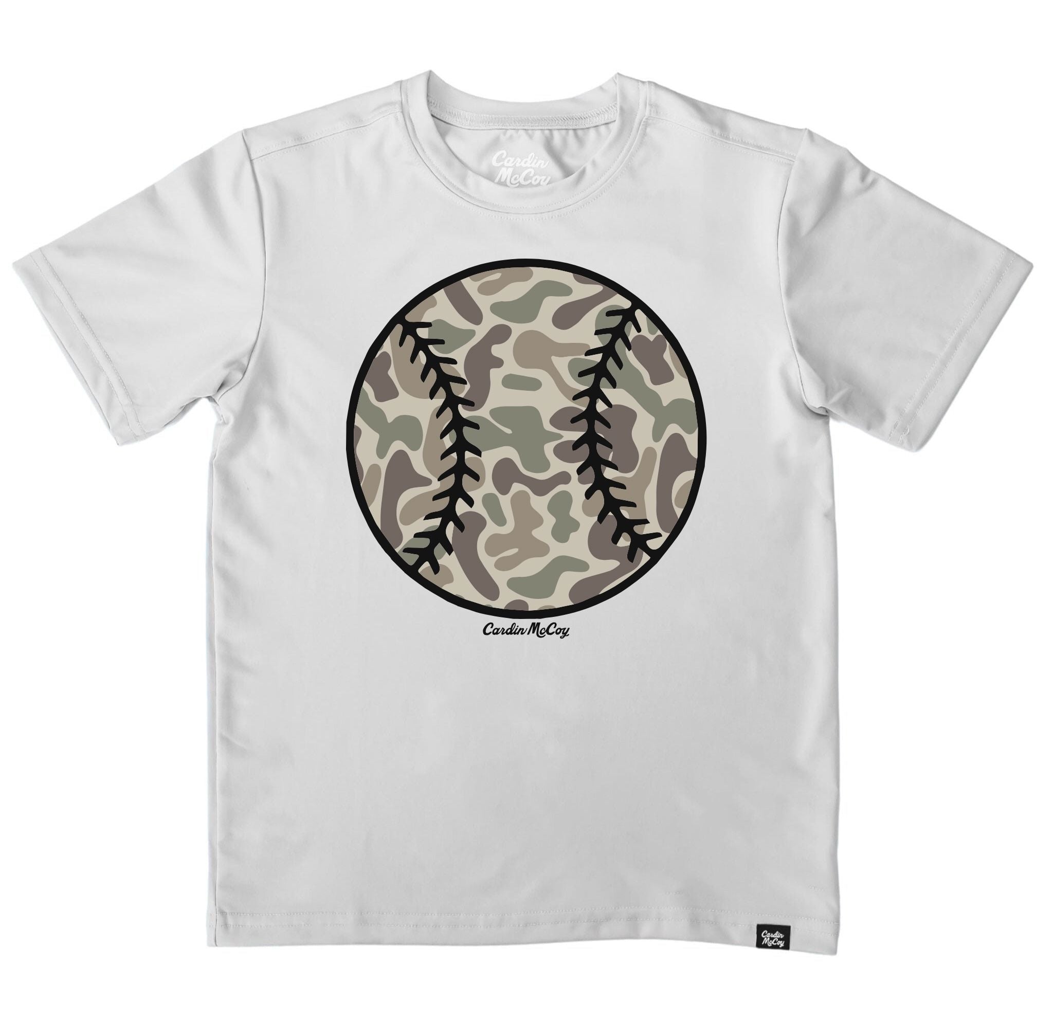 Kids' Camo Baseball Front Design Performance Short-Sleeve Tee Short Sleeve T-Shirt Cardin McCoy Gray Mist XXS (2/3) Performance Front