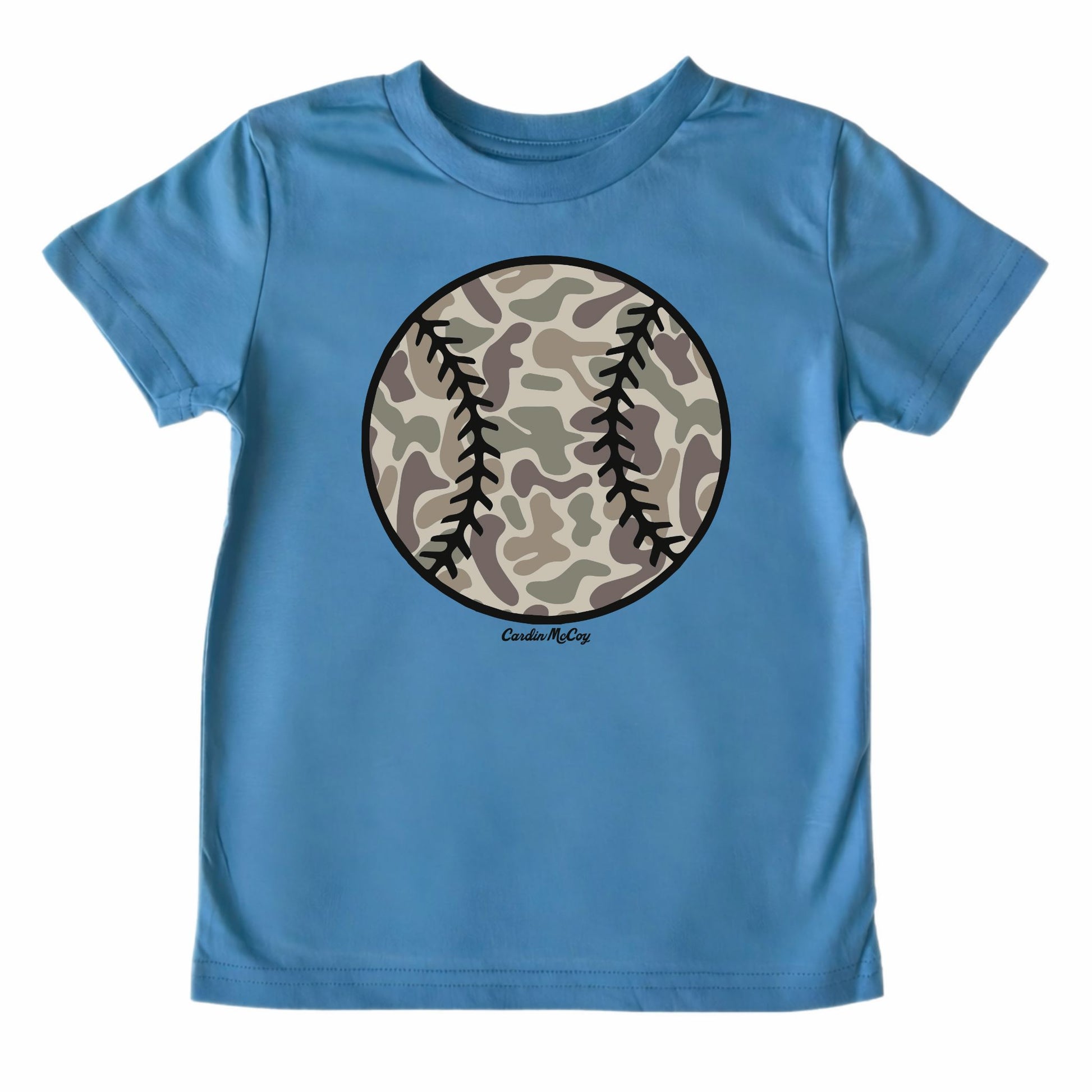 Kids' Camo Baseball Front Short-Sleeve Tee Short Sleeve T-Shirt Cardin McCoy Blue XXS (2/3) Front