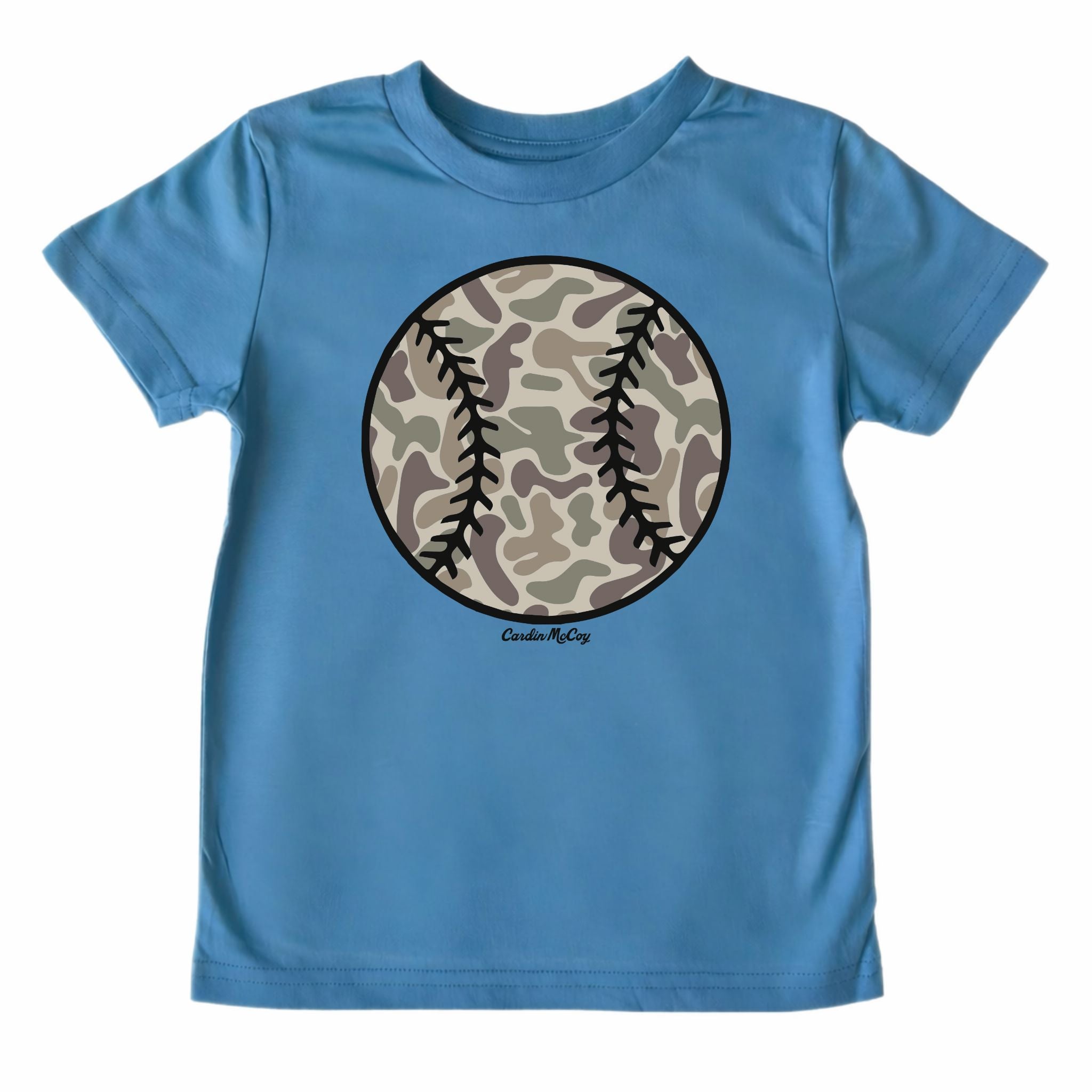 Kids' Camo Baseball Front Short-Sleeve Tee Short Sleeve T-Shirt Cardin McCoy Blue XXS (2/3) Front