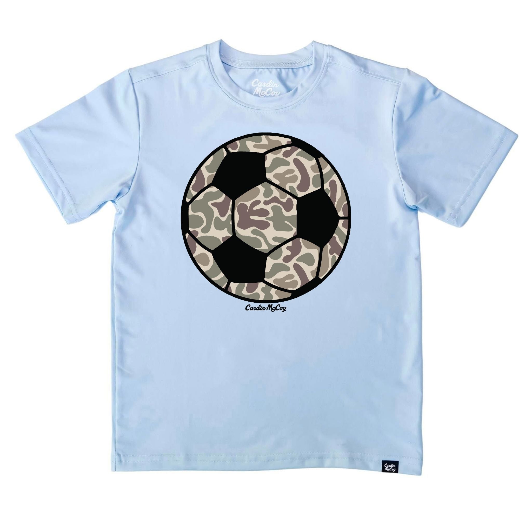 Kids' Camo Soccer Front Performance Short-Sleeve Tee Short Sleeve T-Shirt Cardin McCoy Blue Sky XXS (2/3) Performance