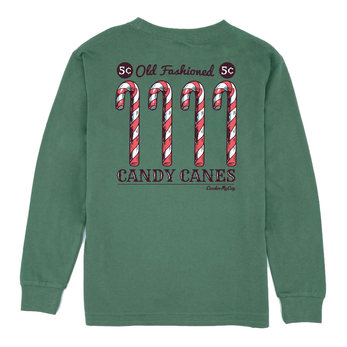 Kids' Candy Cane Co. Long-Sleeve Tee Long Sleeve T-Shirt Cardin McCoy Dark Olive XXS (2/3) Pocket