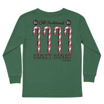 Kids' Candy Cane Co. Long-Sleeve Tee Long Sleeve T-Shirt Cardin McCoy Dark Olive XXS (2/3) Pocket