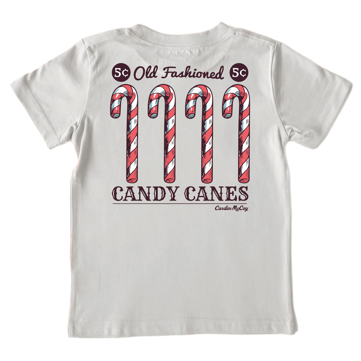 Kids' Candy Cane Short-Sleeve Tee Short Sleeve T-Shirt Cardin McCoy Ice Gray XXS (2/3) Pocket