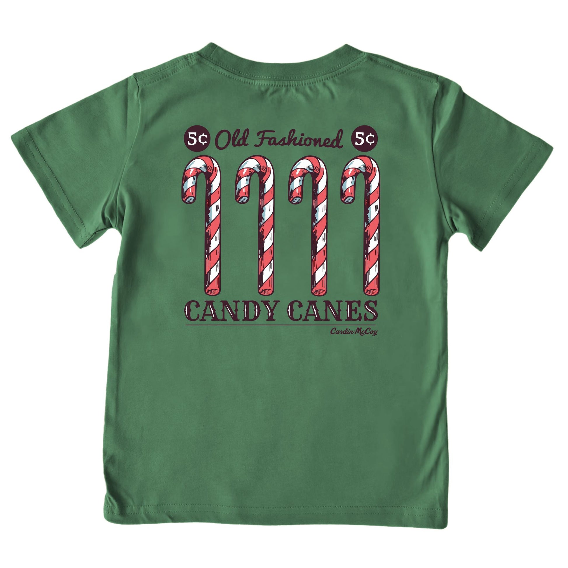 Kids' Candy Canes Short-Sleeve Tee Short Sleeve T-Shirt Cardin McCoy Dark Olive XXS (2/3) Pocket