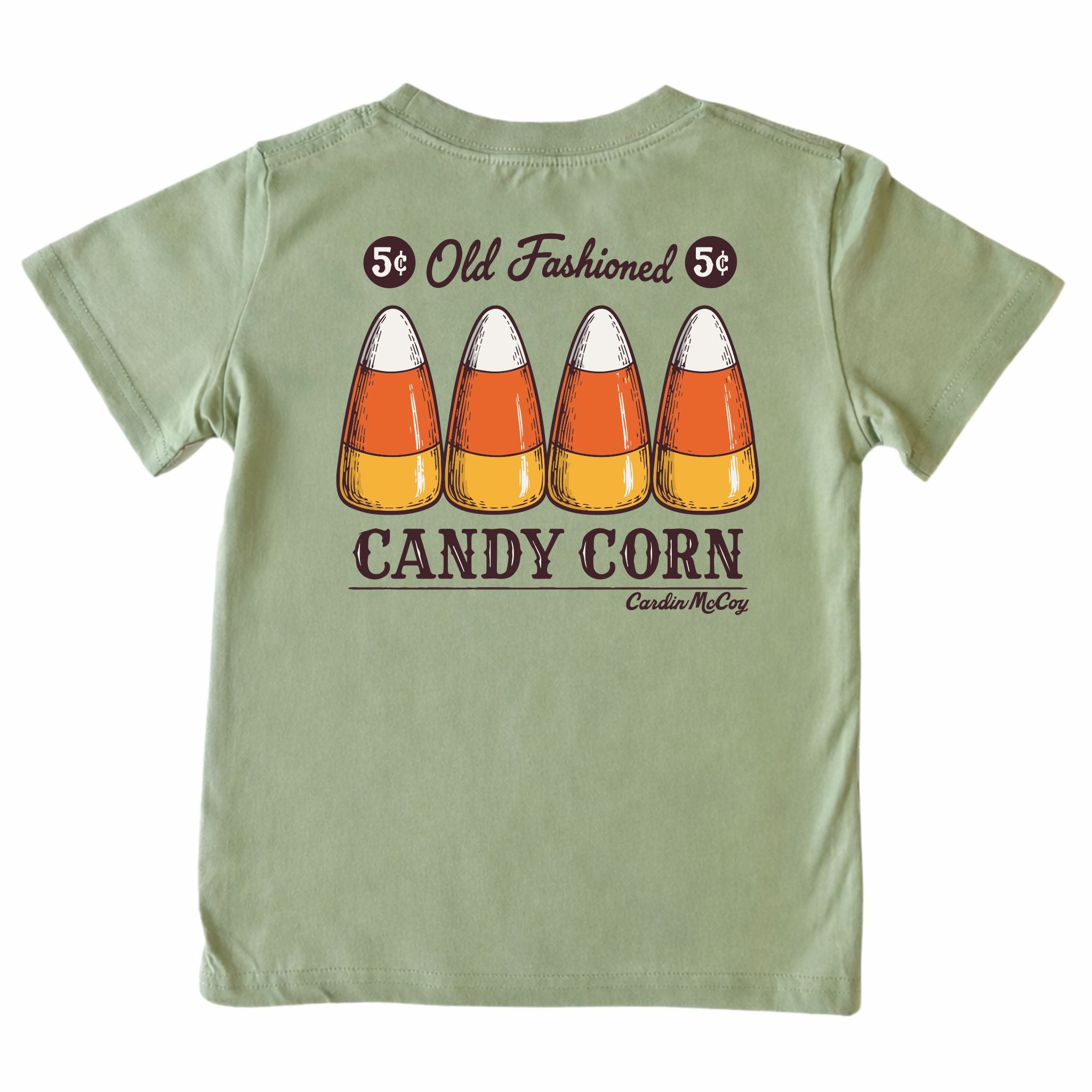 Kids' Candy Corn Short-Sleeve Tee Short Sleeve T-Shirt Cardin McCoy Light Olive XXS (2/3) Pocket