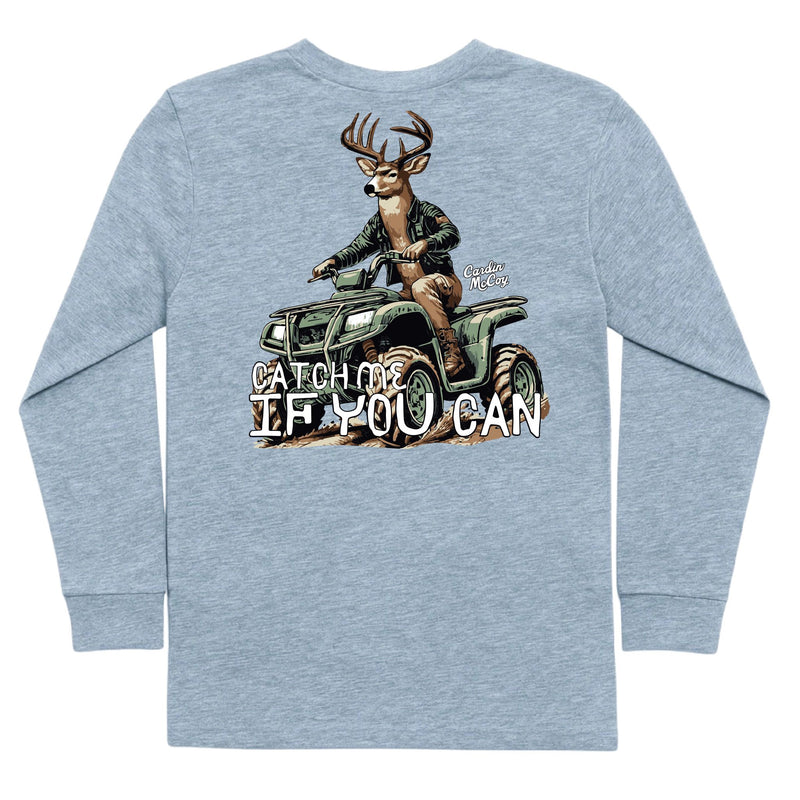 Kids' Catch Me If You Can Long-Sleeve Tee Long Sleeve T-Shirt Cardin McCoy Heather Gray XXS (2/3) Pocket