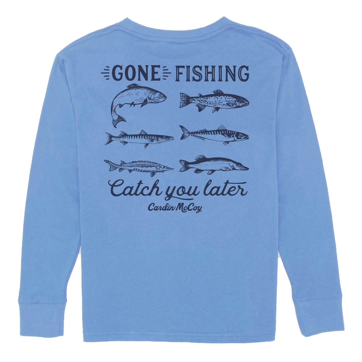 Kids' Catch You Later Long-Sleeve Tee Long Sleeve T-Shirt Cardin McCoy Carolina Blue XXS (2/3) Pocket