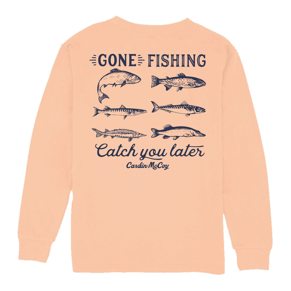 Kids' Catch You Later Long-Sleeve Tee Long Sleeve T-Shirt Cardin McCoy Peach XXS (2/3) Pocket