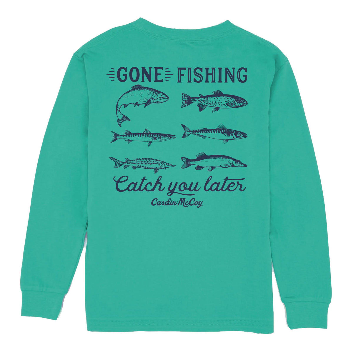 Kids' Catch You Later Long-Sleeve Tee Long Sleeve T-Shirt Cardin McCoy Teal XXS (2/3) Pocket