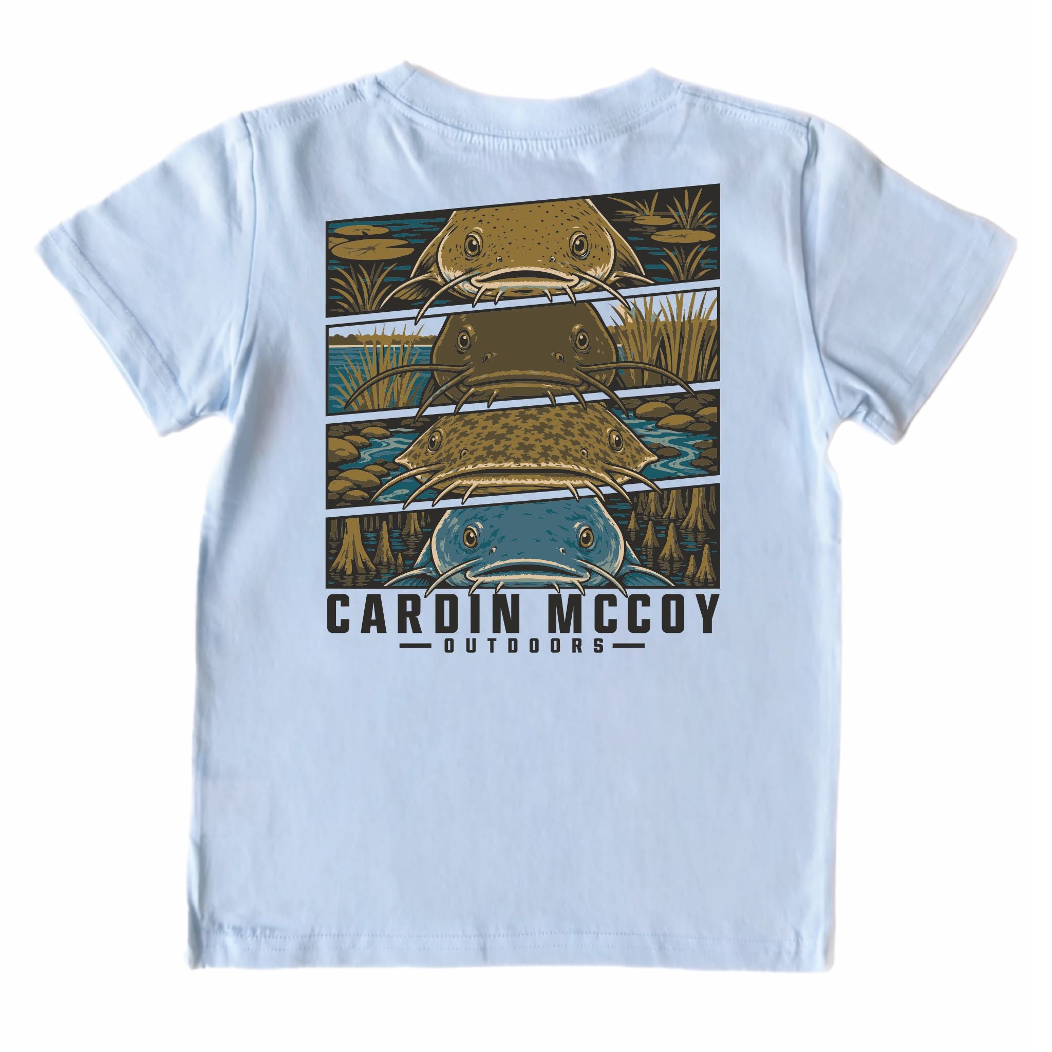 Kids' Catfish Grid Short-Sleeve Tee Short Sleeve T-Shirt Cardin McCoy Cool Blue XXS (2/3) Pocket