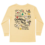 Kids' Christmas Bucket List Long-Sleeve Tee Long Sleeve T-Shirt Cardin McCoy Butter XXS (2/3) Pocket