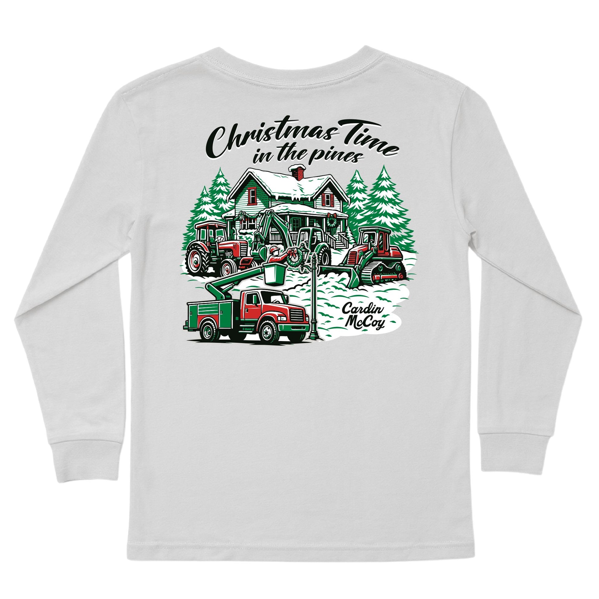 Kids' Christmas Time Long-Sleeve Tee Long Sleeve T-Shirt Cardin McCoy Ice Gray XXS (2/3) Pocket