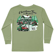 Kids' Christmas Time Long-Sleeve Tee Long Sleeve T-Shirt Cardin McCoy Light Olive XXS (2/3) Pocket