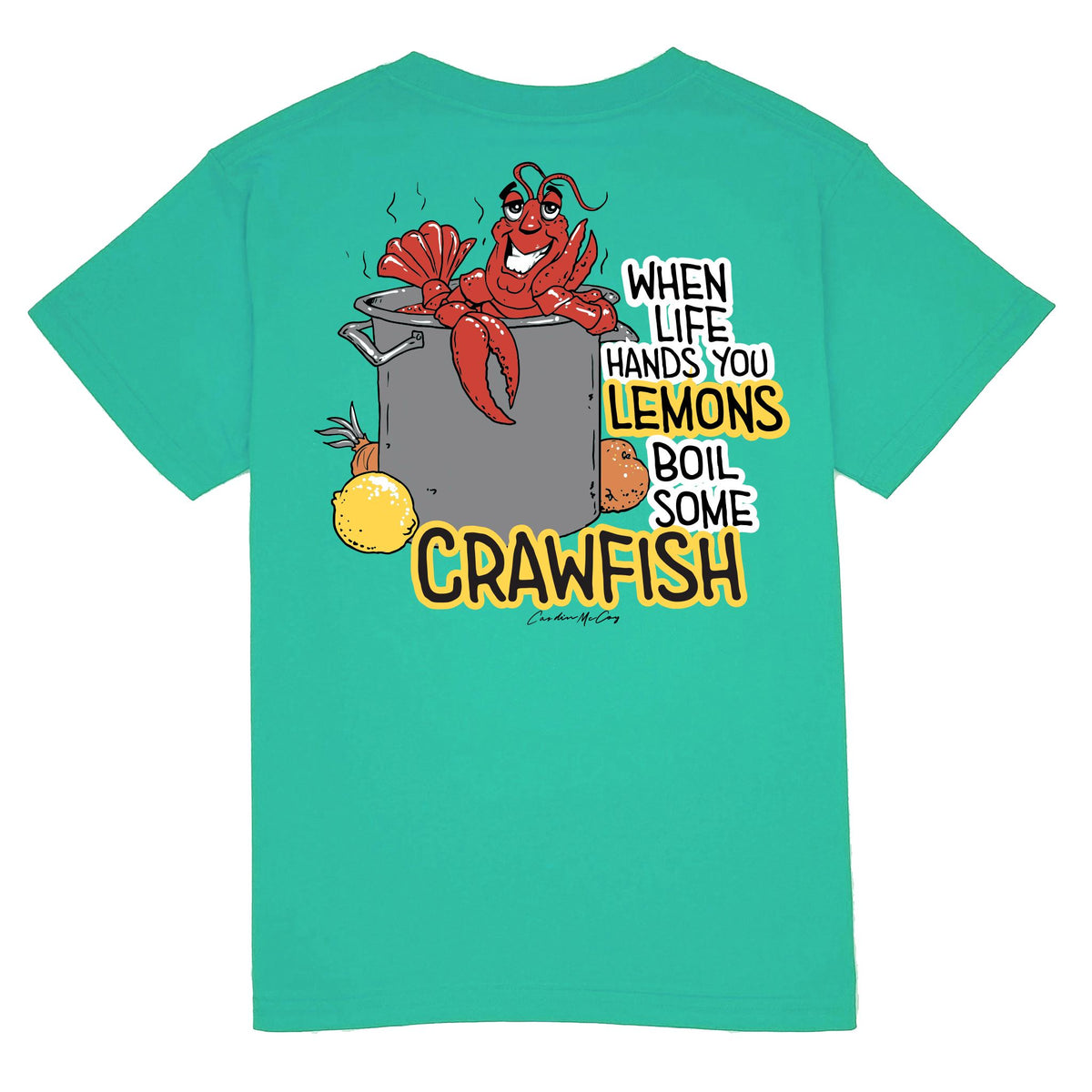 Kids' Crawfish Short Sleeve Pocket Tee Short Sleeve T-Shirt Cardin McCoy Teal XXS (2/3) 