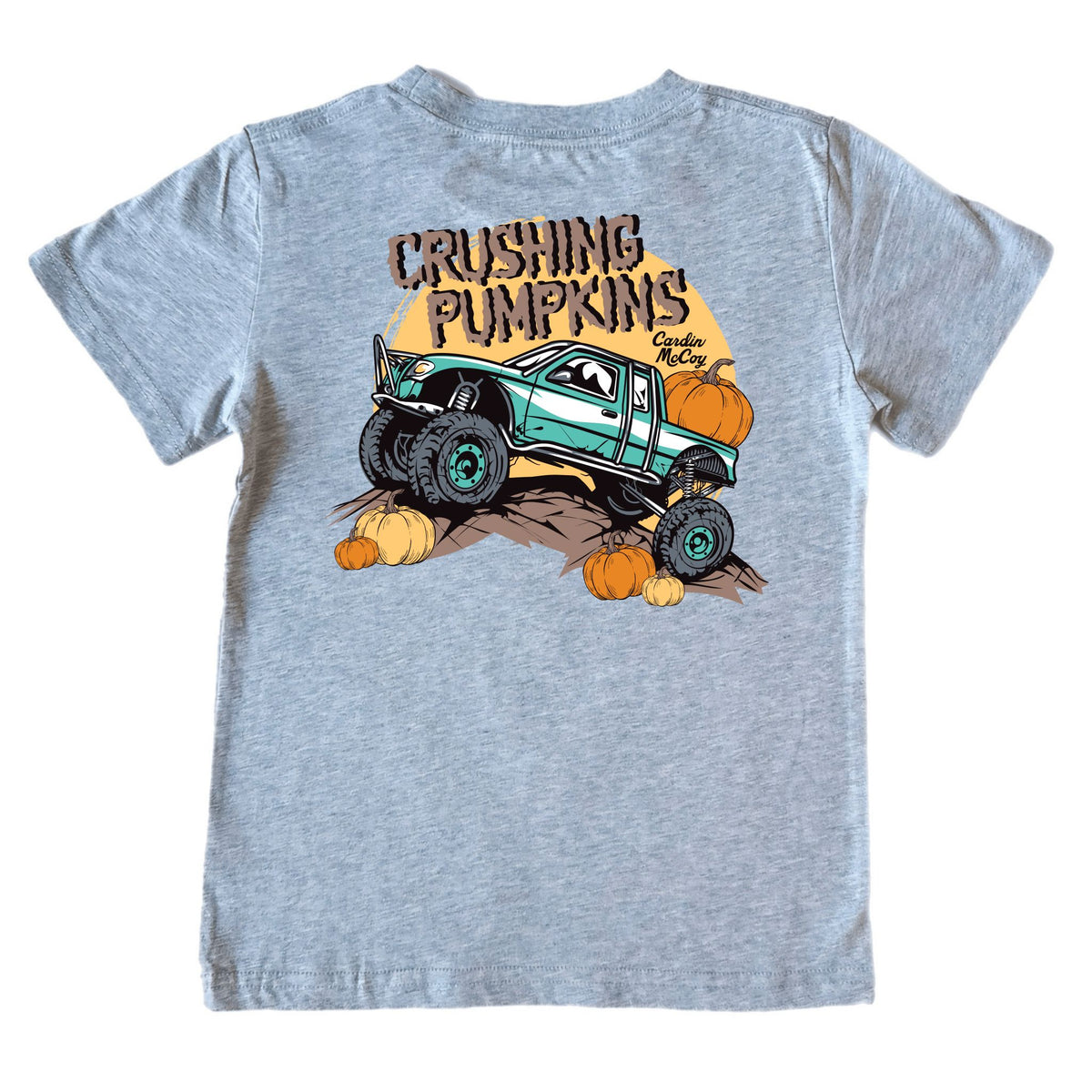 Kids' Crushing Pumpkins Short-Sleeve Tee Short Sleeve T-Shirt Cardin McCoy Heather Gray XXS (2/3) No Pocket