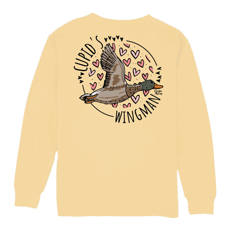 Kids' Cupid's Wingman Long-Sleeve Tee Long Sleeve T-Shirt Cardin McCoy Butter XXS (2/3) Pocket