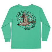 Kids' Cupid's Wingman Long-Sleeve Tee Long Sleeve T-Shirt Cardin McCoy Green XXS (2/3) Pocket