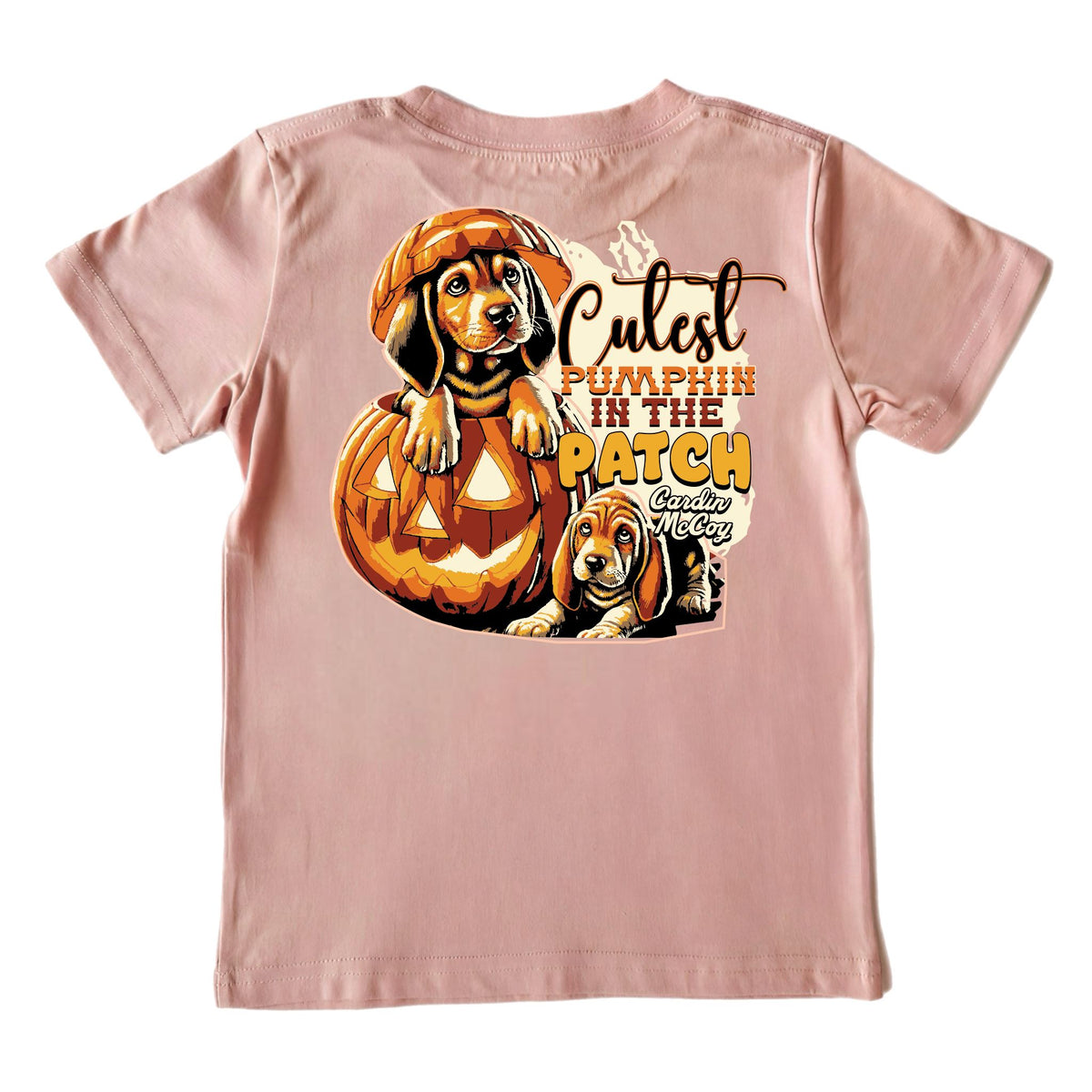 Kids' Cutest Pumpkin Short-Sleeve Tee Short Sleeve T-Shirt Cardin McCoy Rose Tan XXS (2/3) Pocket