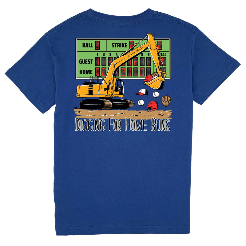 Kids' Digging for Home Runs Short Sleeve Pocket Tee Short Sleeve T-Shirt Cardin McCoy Blue XXS (2/3) 