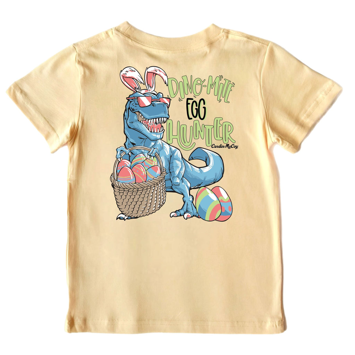 Kids' Dino-Mite Egg Hunter Short-Sleeve Tee Short Sleeve T-Shirt Cardin McCoy Butter XXS (2/3) Pocket