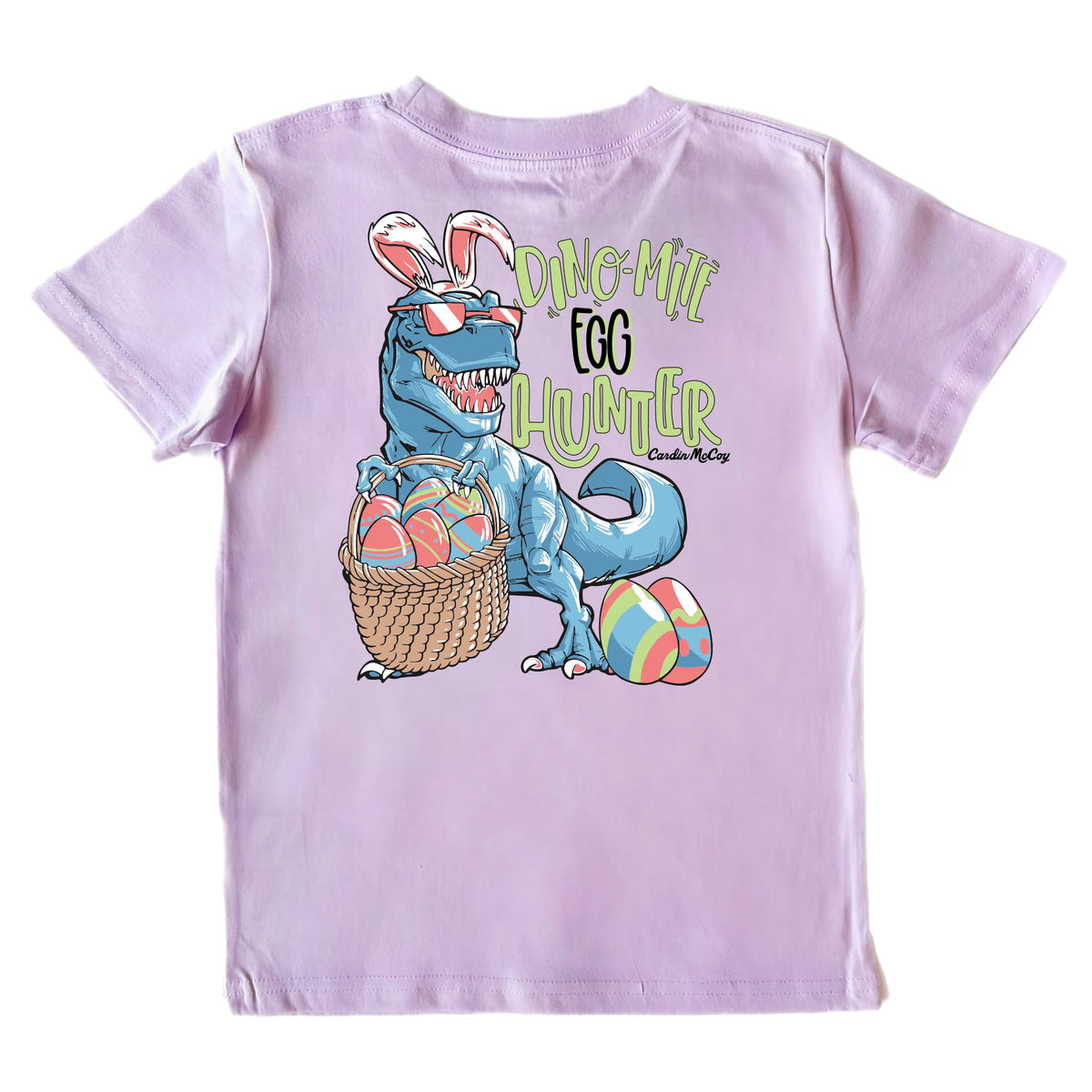 Kids' Dino-Mite Egg Hunter Short-Sleeve Tee Short Sleeve T-Shirt Cardin McCoy Lavender XXS (2/3) Pocket