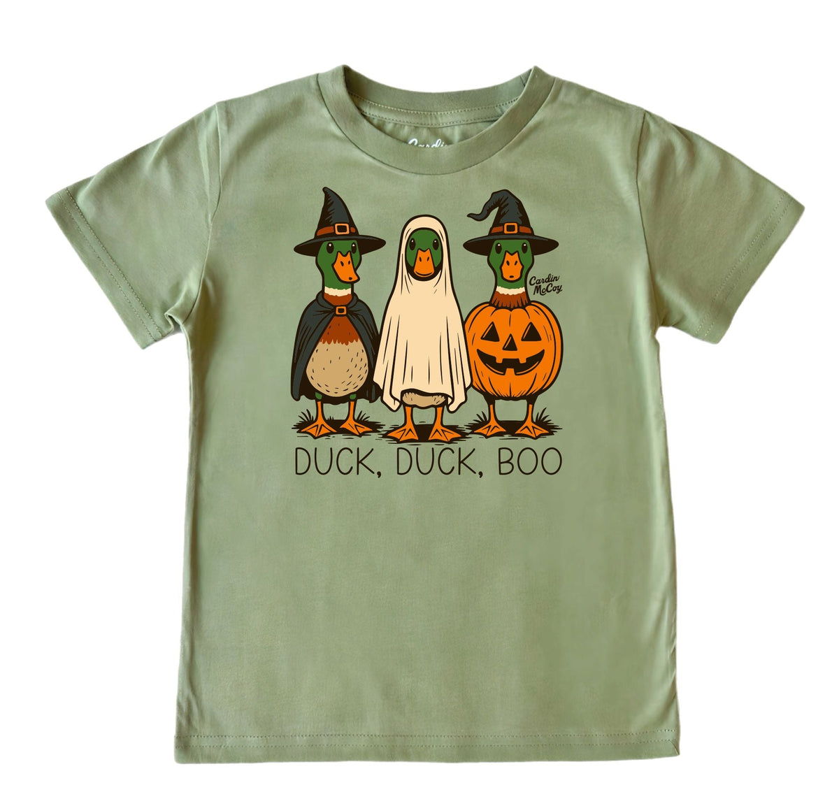 Included tee: Duck, Duck, Boo in Light Olive