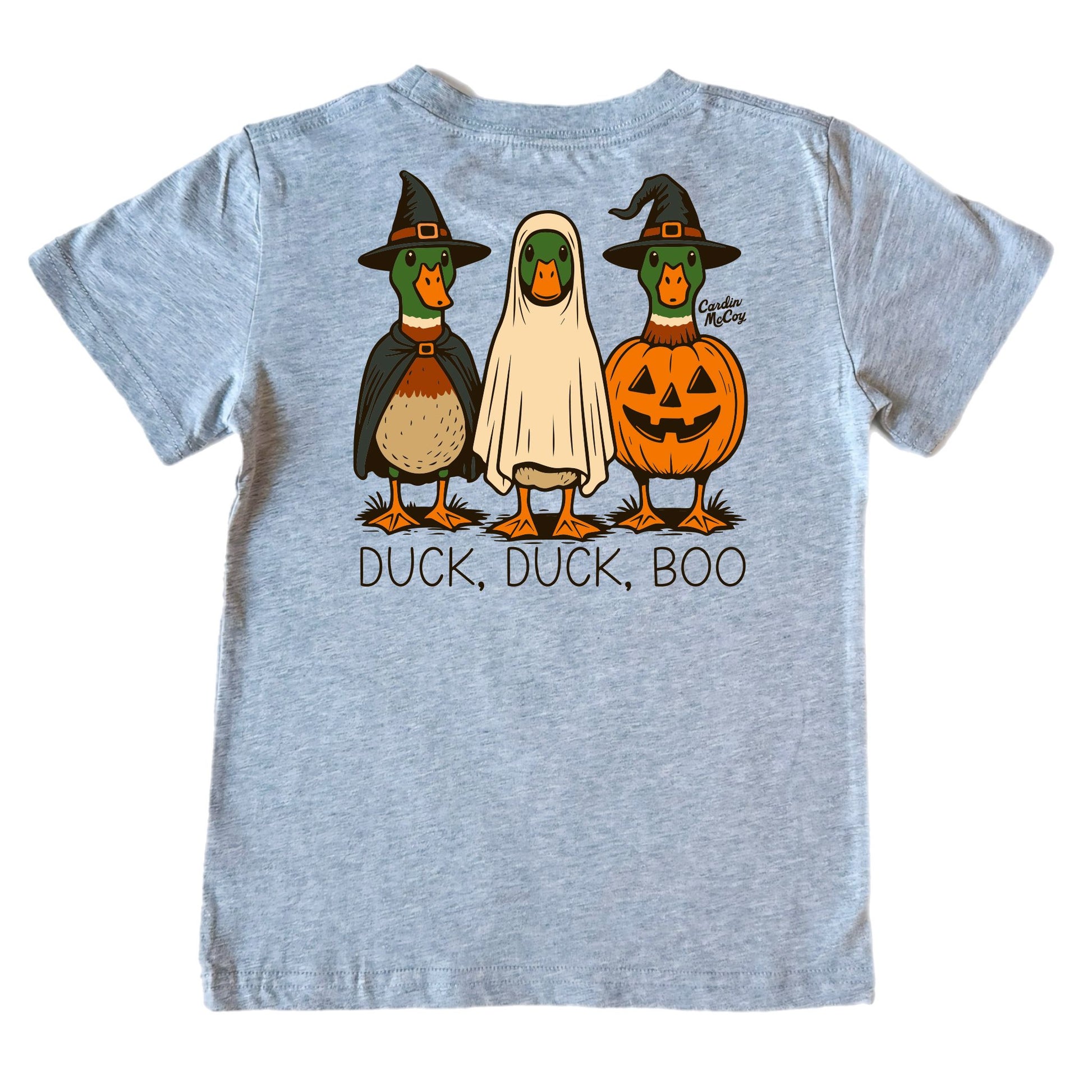 Kids' Duck, Duck Boo Short-Sleeve Tee Short Sleeve T-Shirt Cardin McCoy Heather Gray XXS (2/3) Pocket