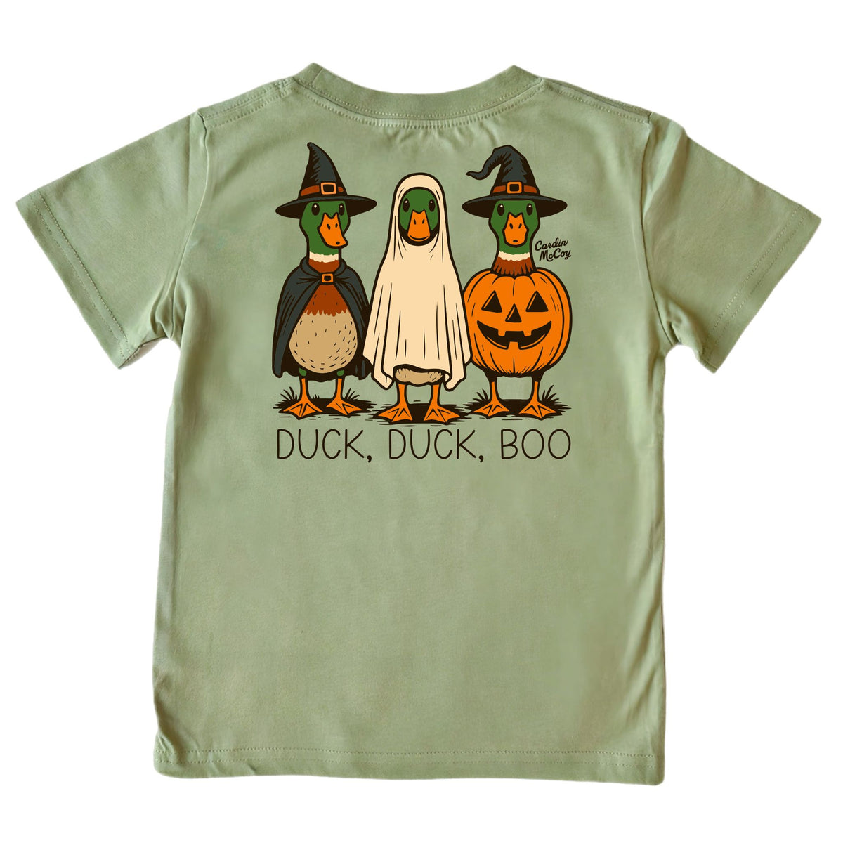 Kids' Duck, Duck, Boo Short-Sleeve Tee Short Sleeve T-Shirt Cardin McCoy Light Olive XXS (2/3) No Pocket