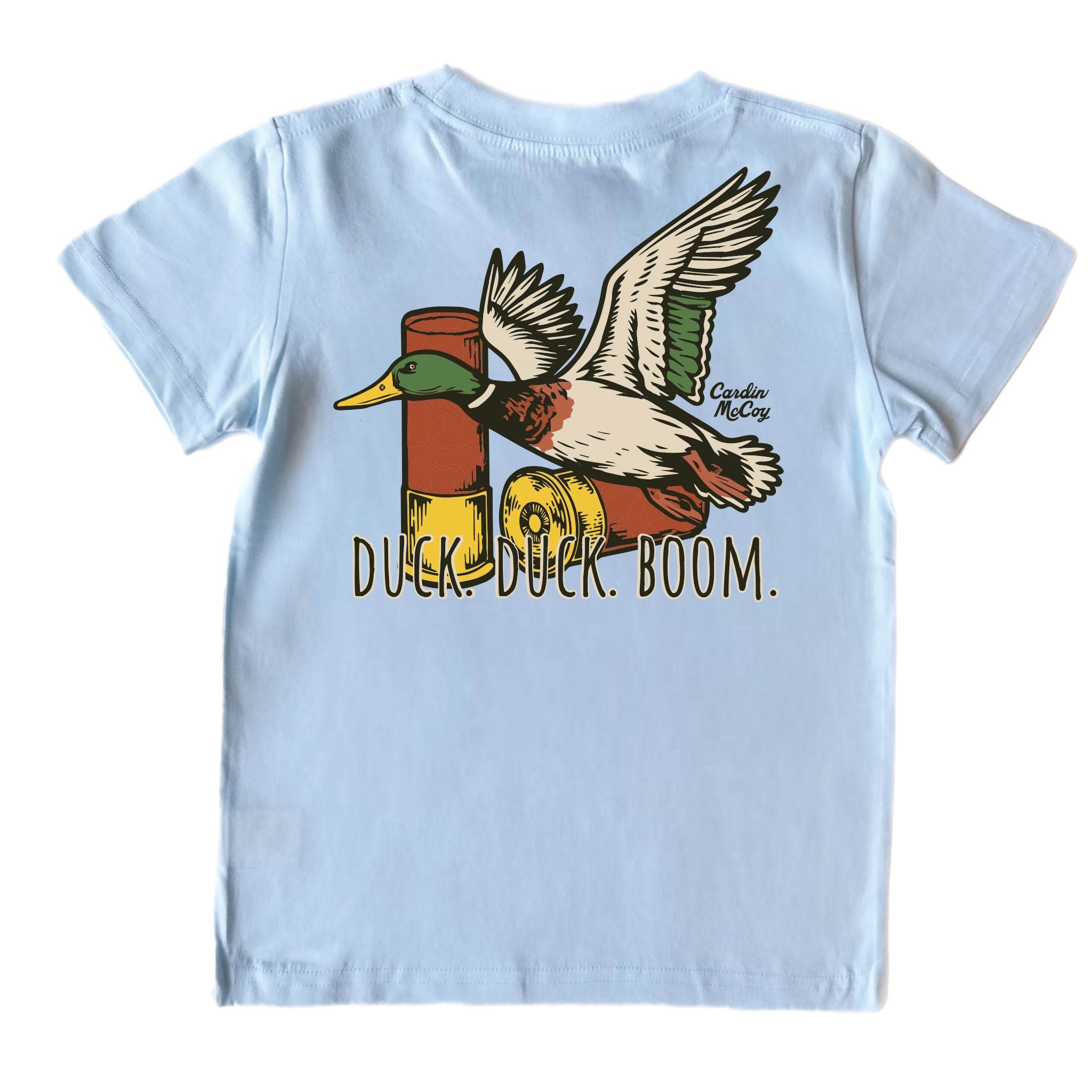 Kids' Duck, Duck, Boom Short-Sleeve Tee Short Sleeve T-Shirt Cardin McCoy Cool Blue XXS (2/3) Pocket