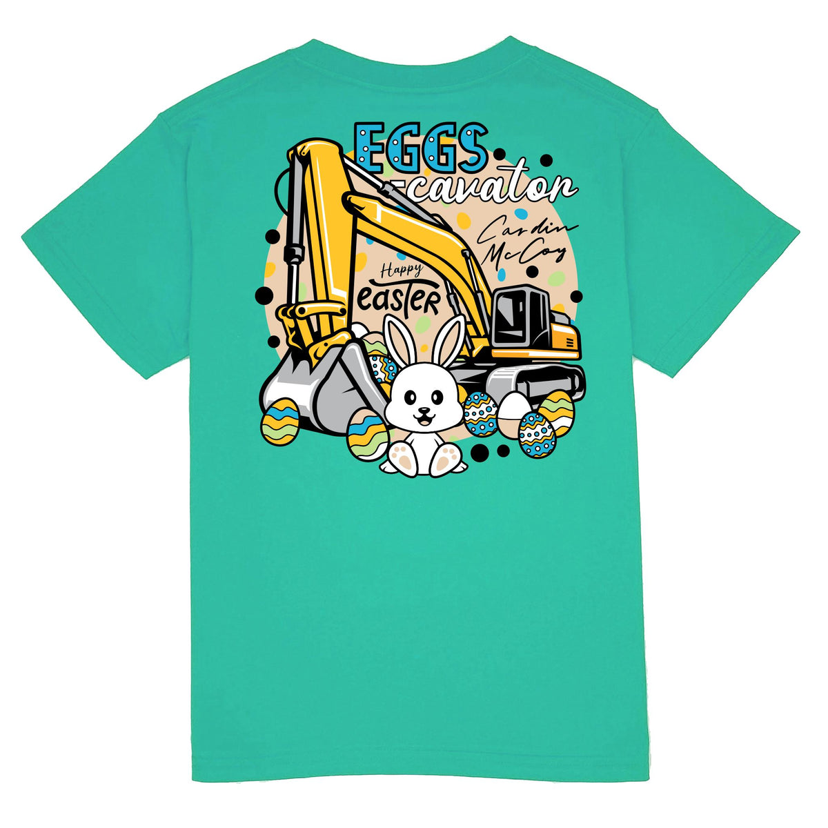 Kids' Eggscavator Short Sleeve Pocket Tee Short Sleeve T-Shirt Cardin McCoy Teal XXS (2/3) 