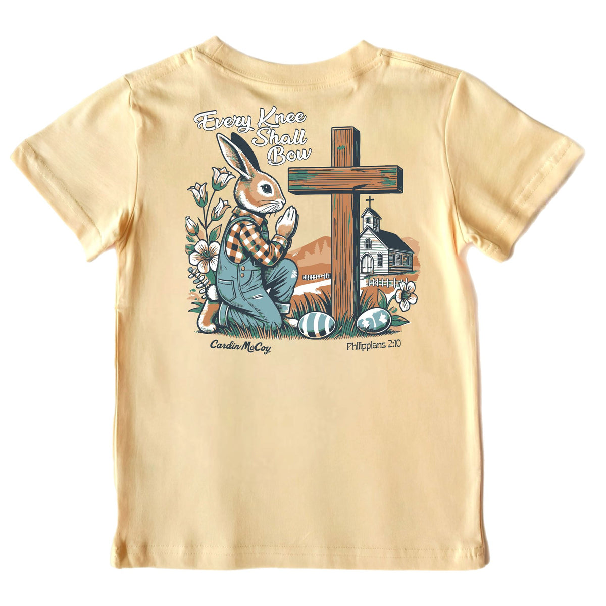 Kids' Every Knee Easter Short-Sleeve Tee Short Sleeve T-Shirt Cardin McCoy Butter XXS (2/3) Pocket