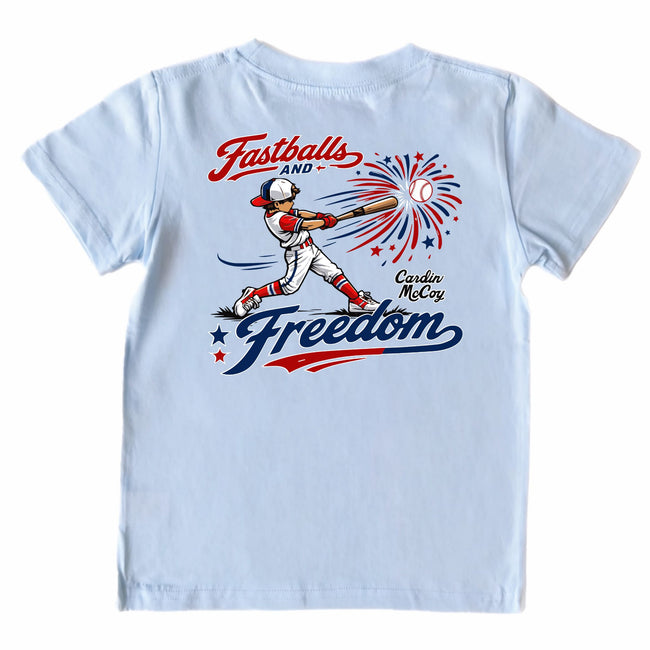 Kids' Fastballs and Freedom Hat Short-Sleeve Tee