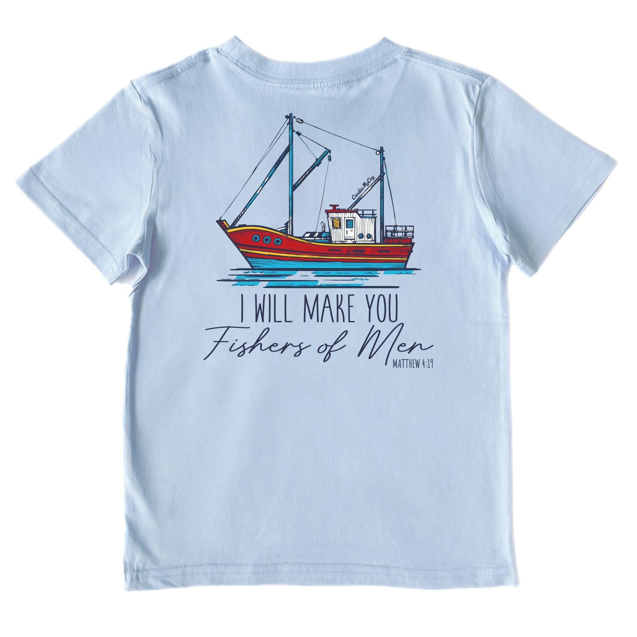 Kids' Fishers Of Men Performance Short-Sleeve Tee Short Sleeve T-Shirt Cardin McCoy Blue Sky XXS (2/3) Performance