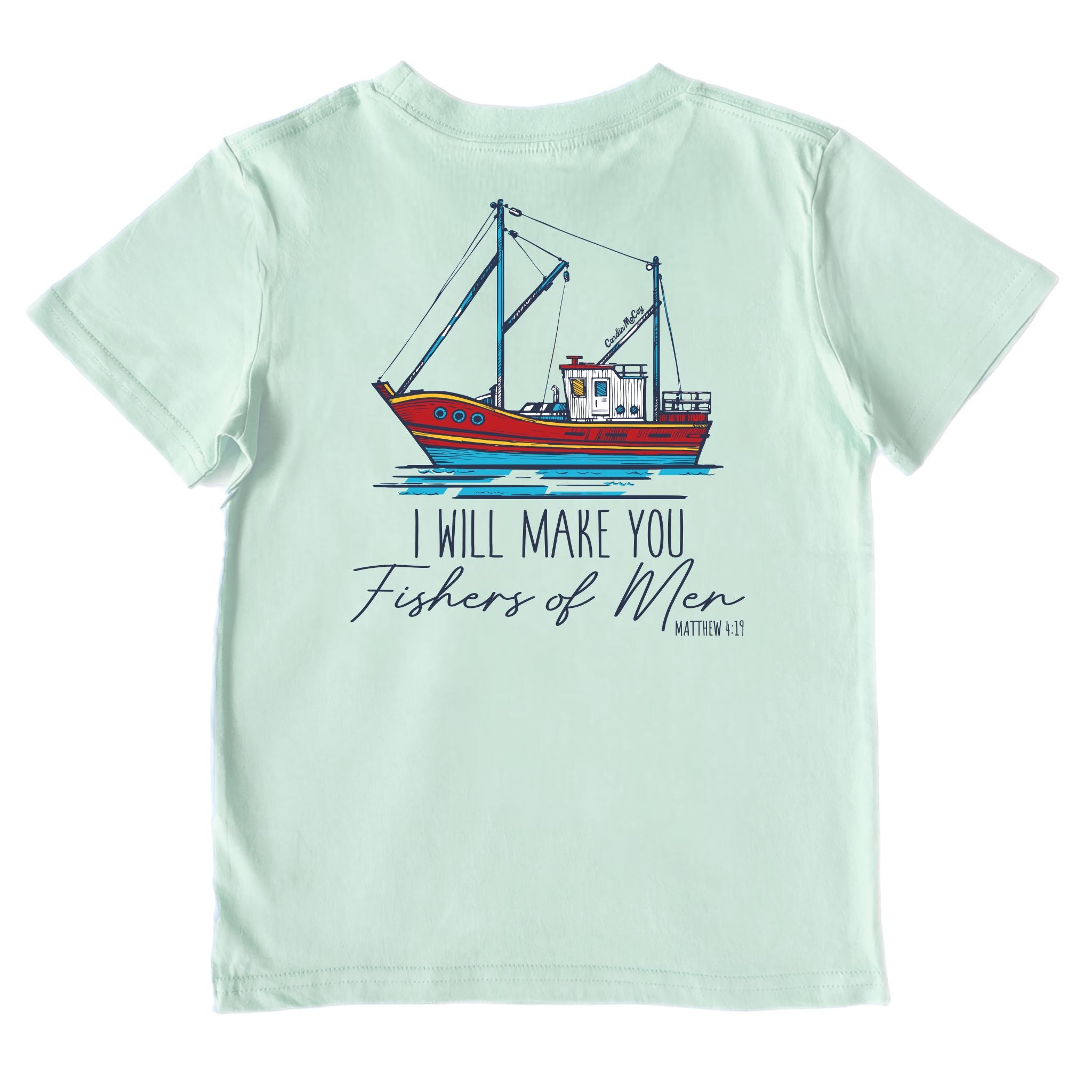 Kids' Fishers Of Men Performance Short-Sleeve Tee Short Sleeve T-Shirt Cardin McCoy Surf Spray XXS (2/3) Performance