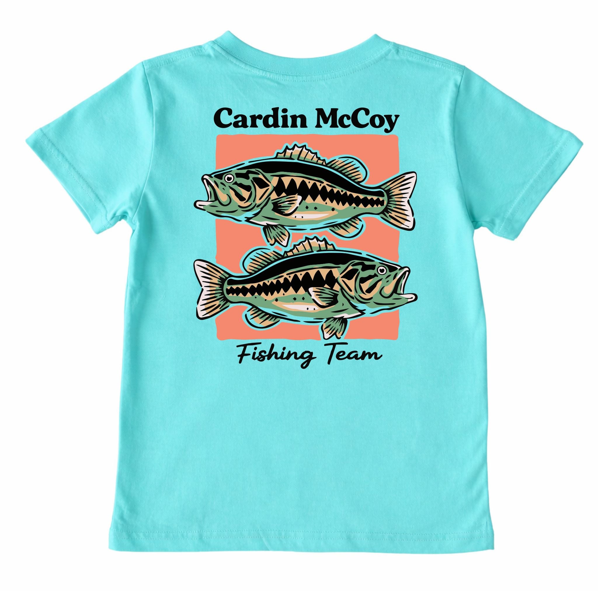 Kids' Fishing Team Short-Sleeve Tee Short Sleeve T-Shirt Cardin McCoy Teal XXS (2/3) Pocket