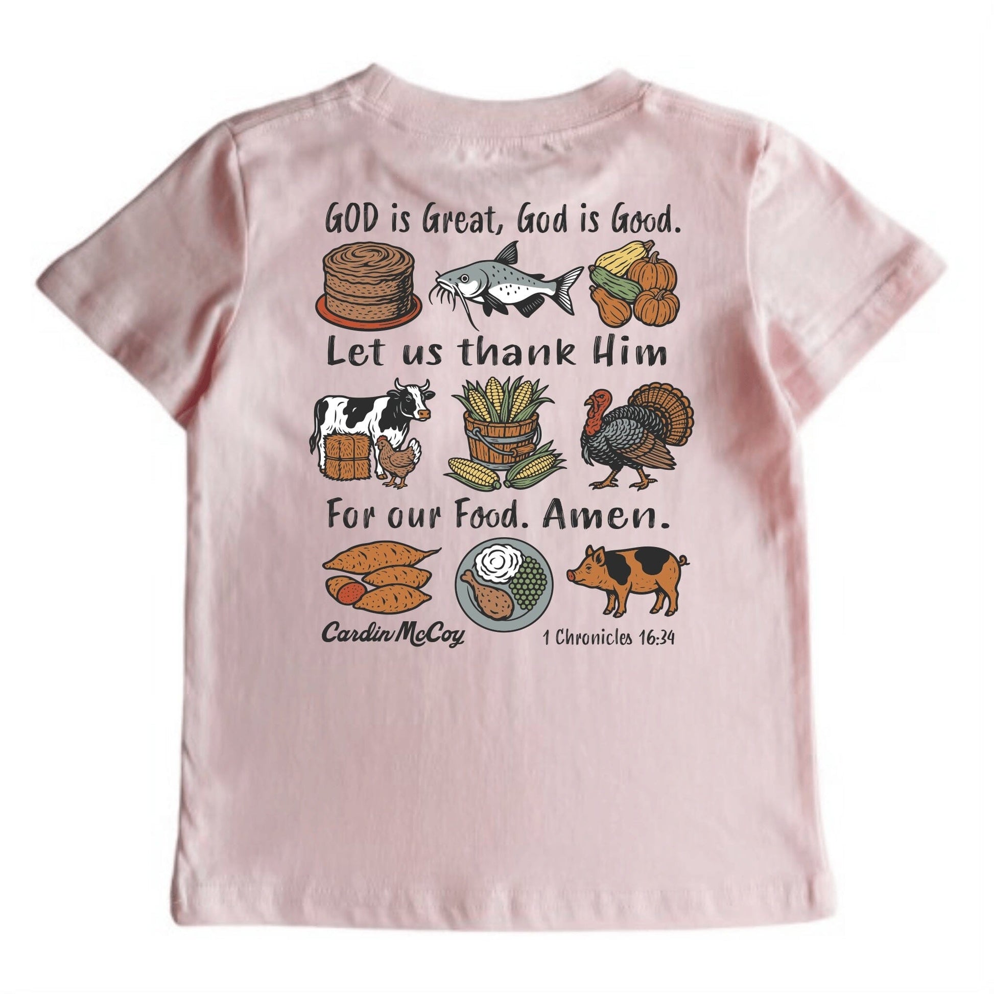 Kids' For Our Food Short-Sleeve Tee Short Sleeve T-Shirt Cardin McCoy Light Pink XXS (2/3) Pocket