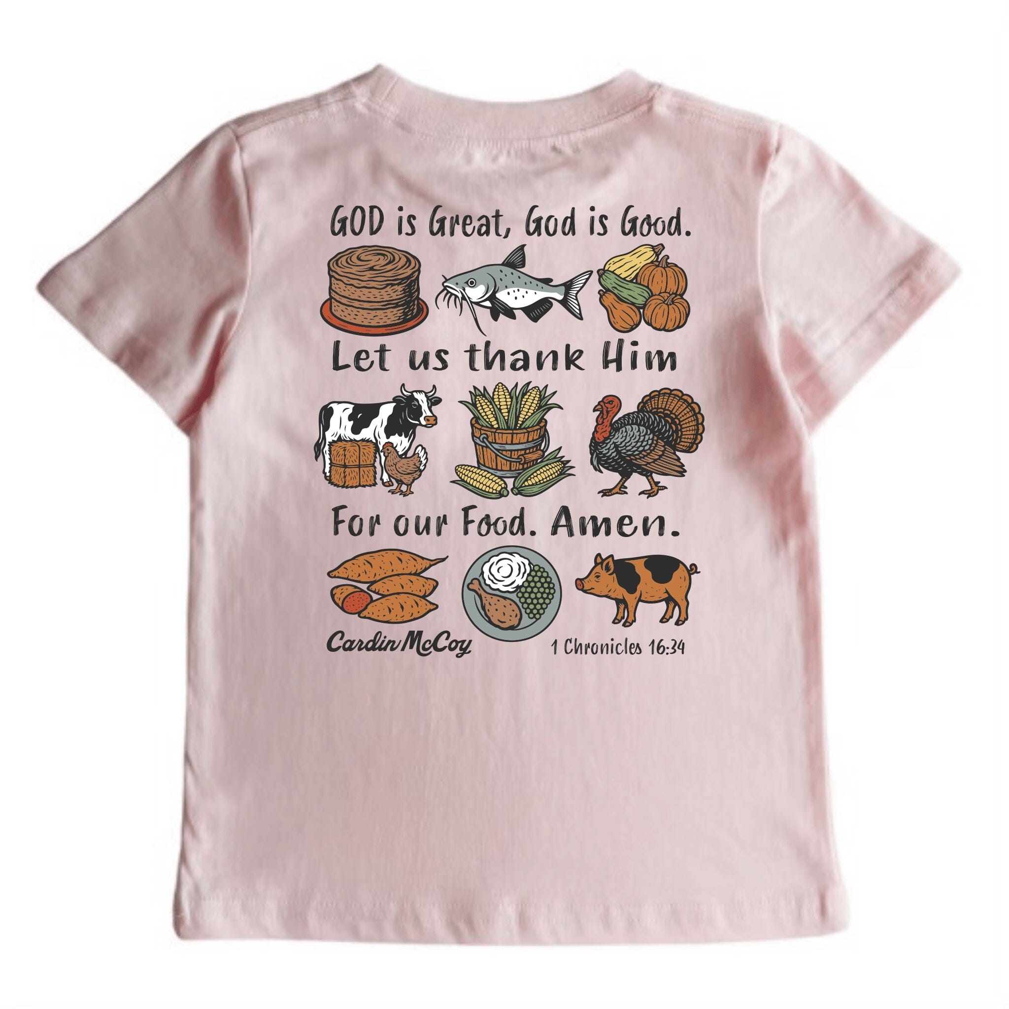 Kids' For Our Food Short-Sleeve Tee Short Sleeve T-Shirt Cardin McCoy Light Pink XXS (2/3) Pocket