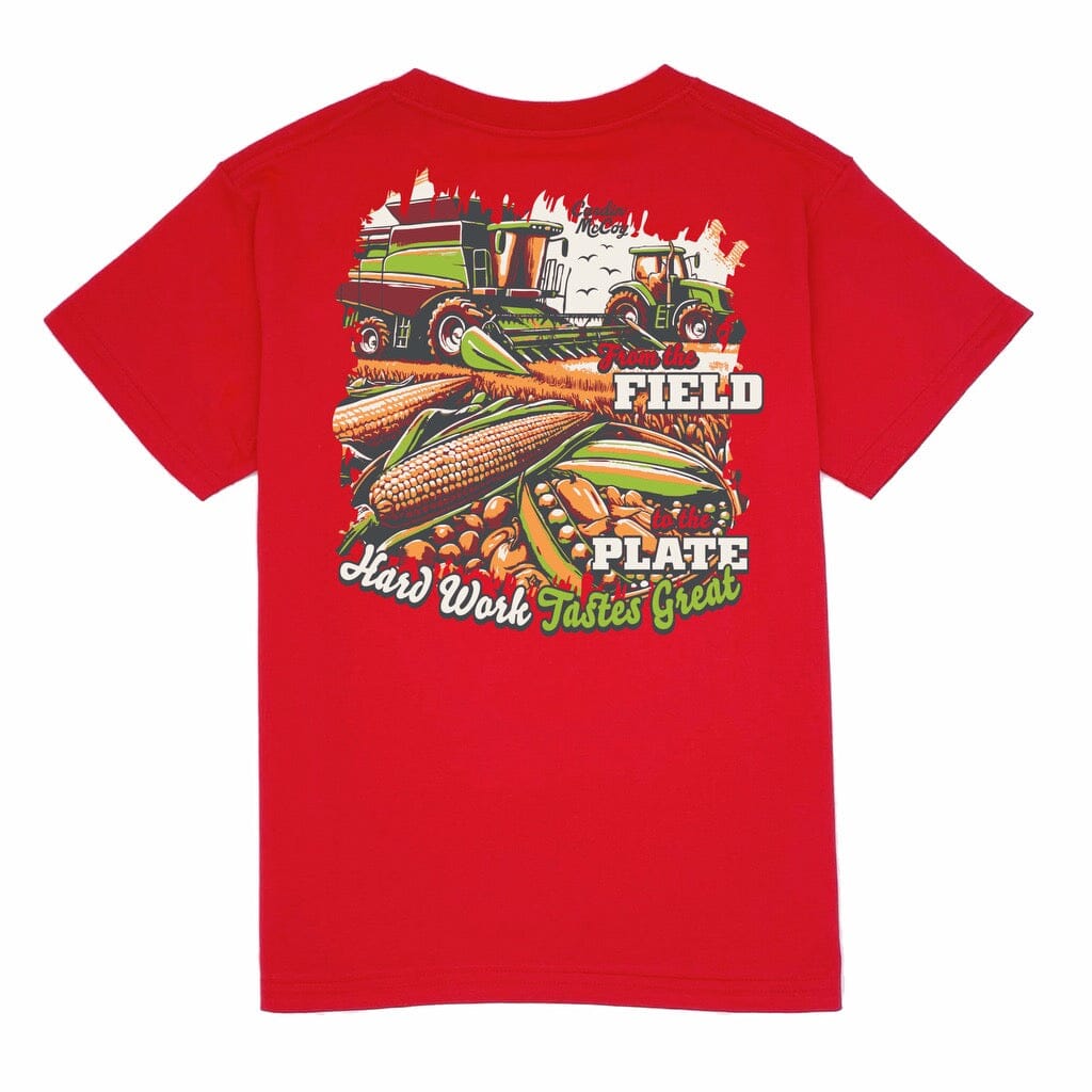 Kids' From the Field Short Sleeve Tee Short Sleeve T-Shirt Cardin McCoy Red M (8) Pocket