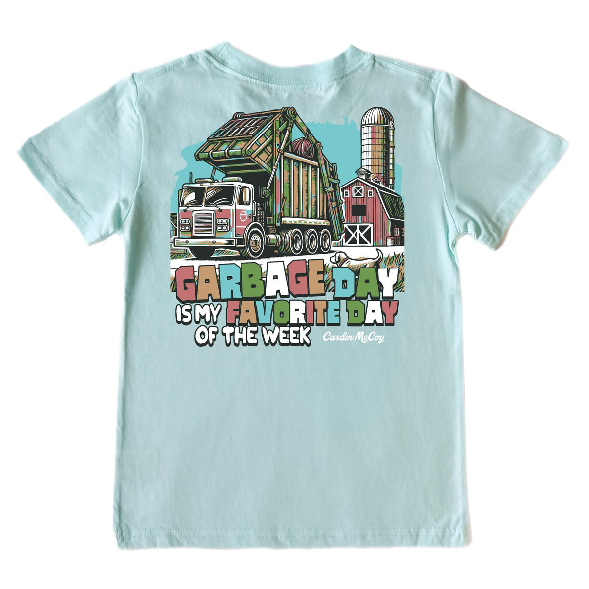 Kids' Garbage Day Short-Sleeve Tee Short Sleeve T-Shirt Cardin McCoy Blue Mint XXS (2/3) Pocket