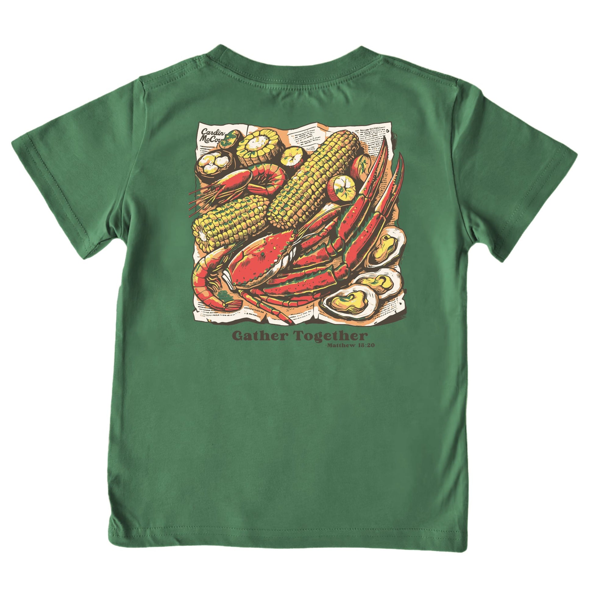 Kids' Gather Together Short-Sleeve Tee Short Sleeve T-Shirt Cardin McCoy Dark Olive XXS (2/3) Pocket