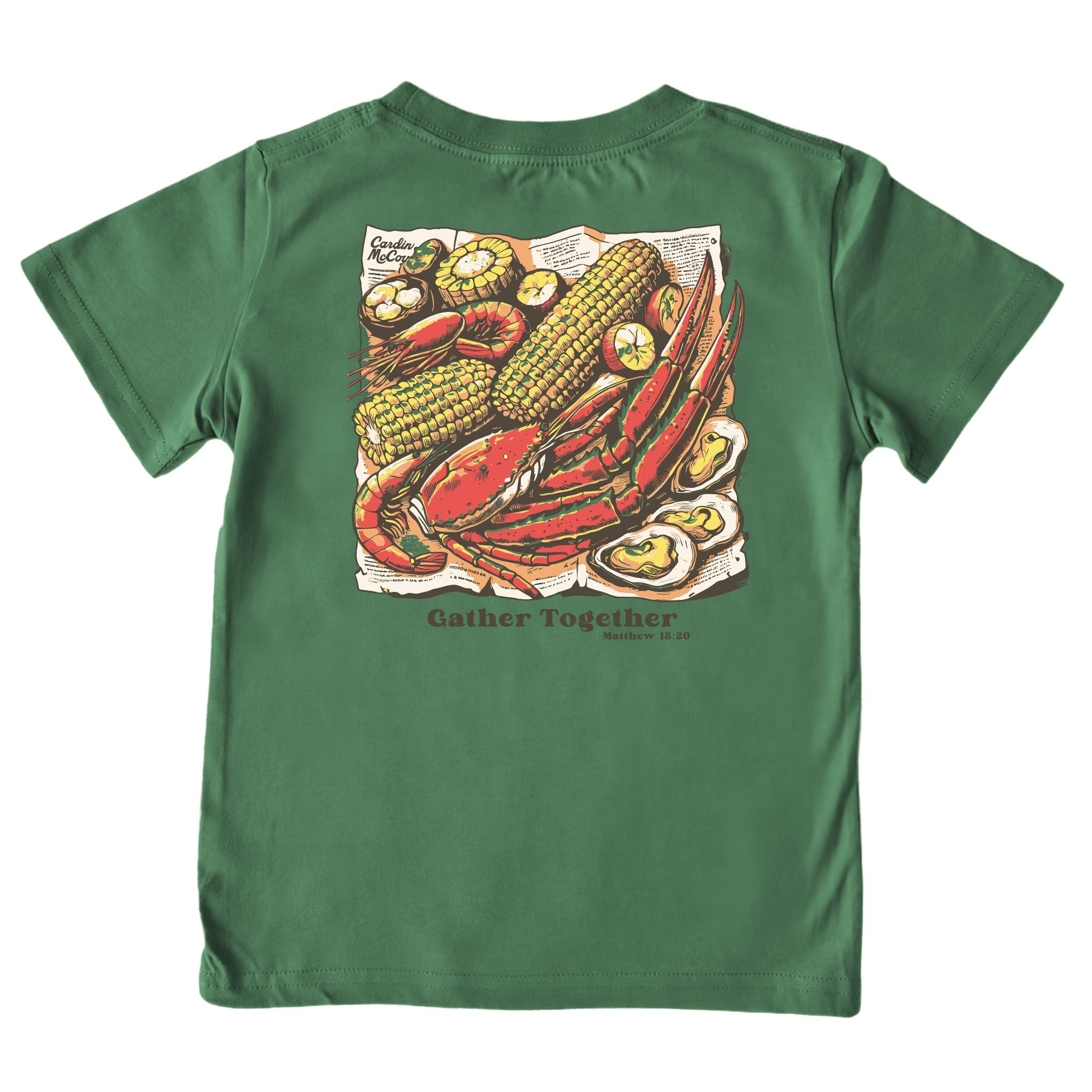 Kids' Gather Together Short-Sleeve Tee Short Sleeve T-Shirt Cardin McCoy Dark Olive XXS (2/3) Pocket