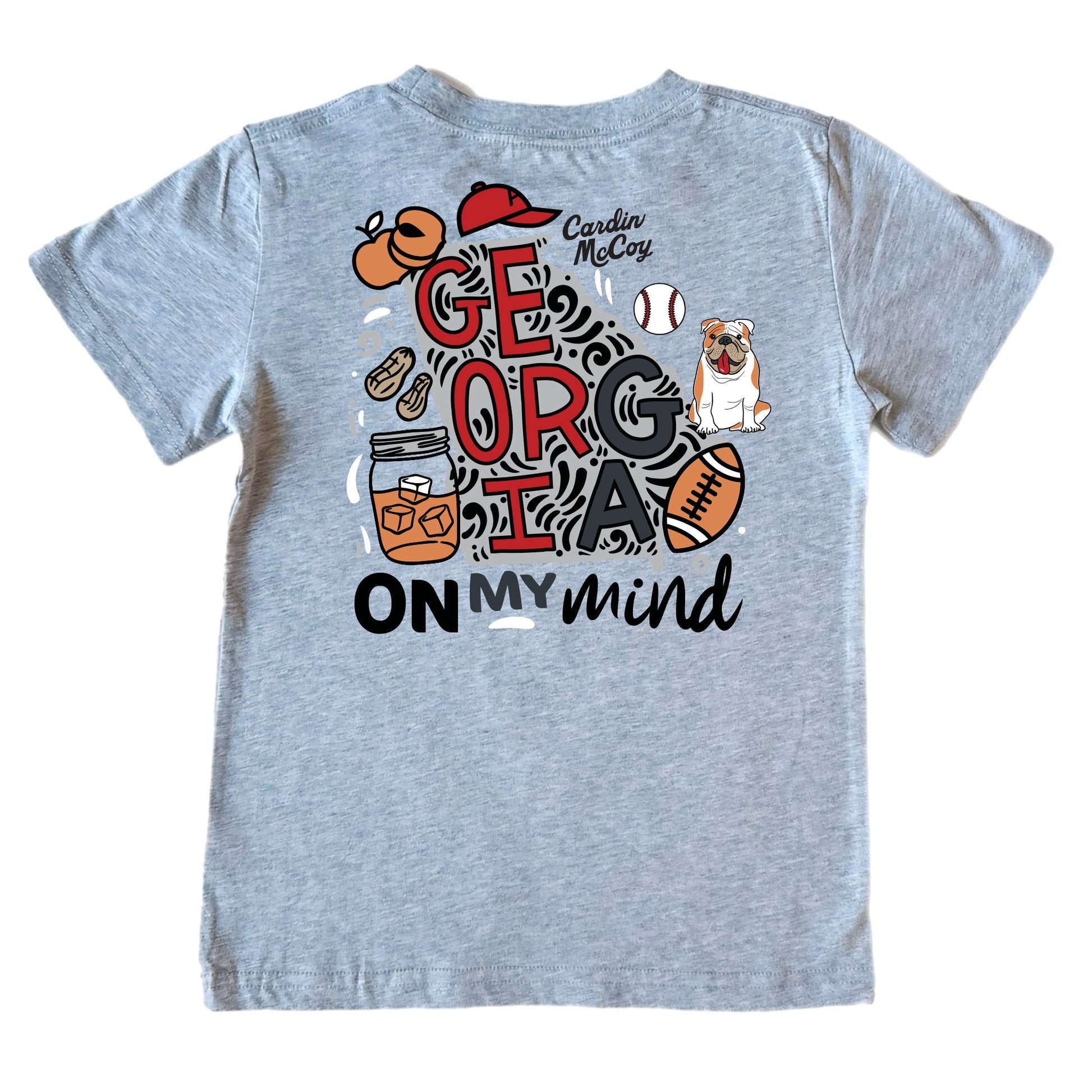 Kids' Georgia On My Mind Short-Sleeve Tee Short Sleeve T-Shirt Cardin McCoy Heather Gray XXS (2/3) Pocket