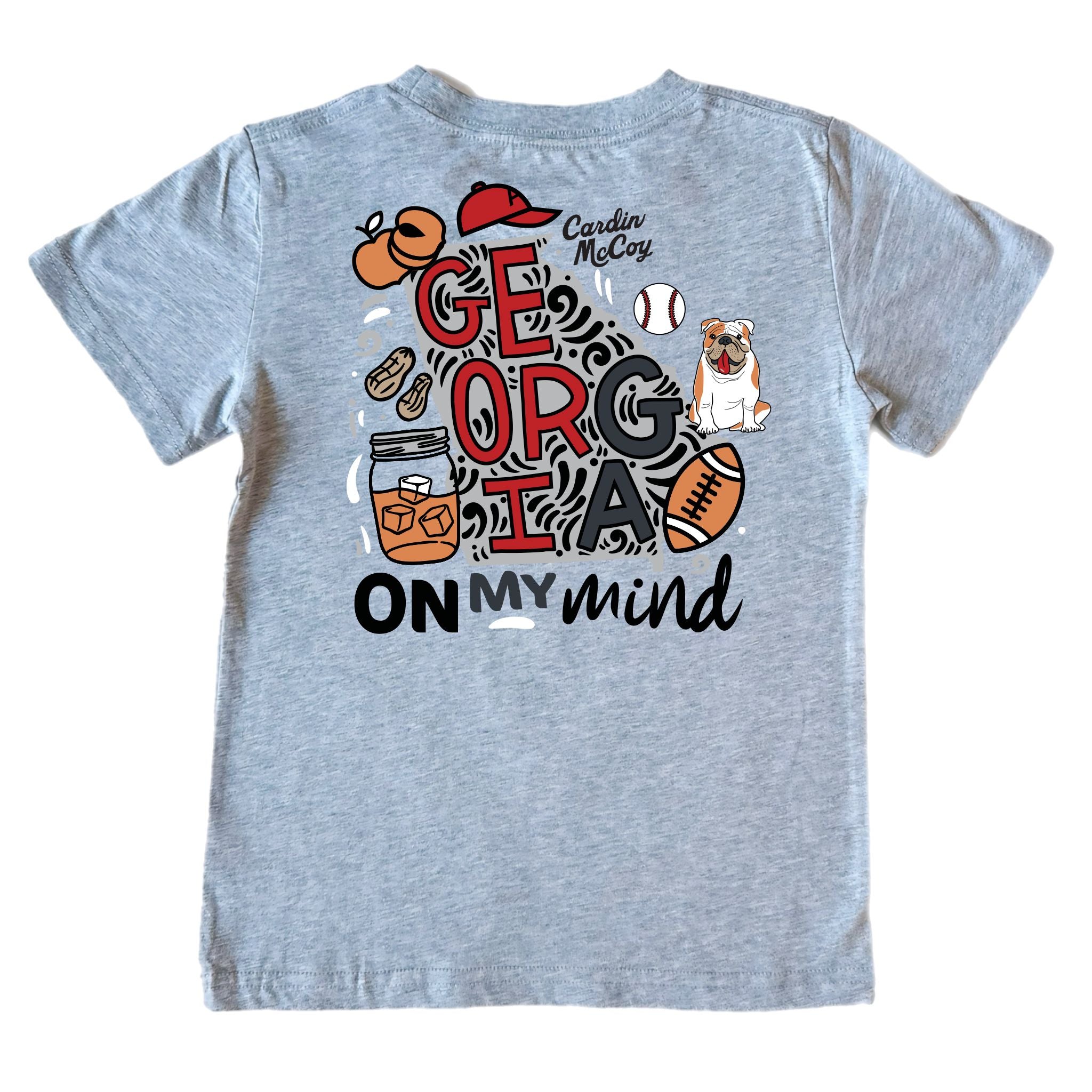 Kids' Georgia On My Mind Short-Sleeve Tee Short Sleeve T-Shirt Cardin McCoy Heather Gray XXS (2/3) Pocket
