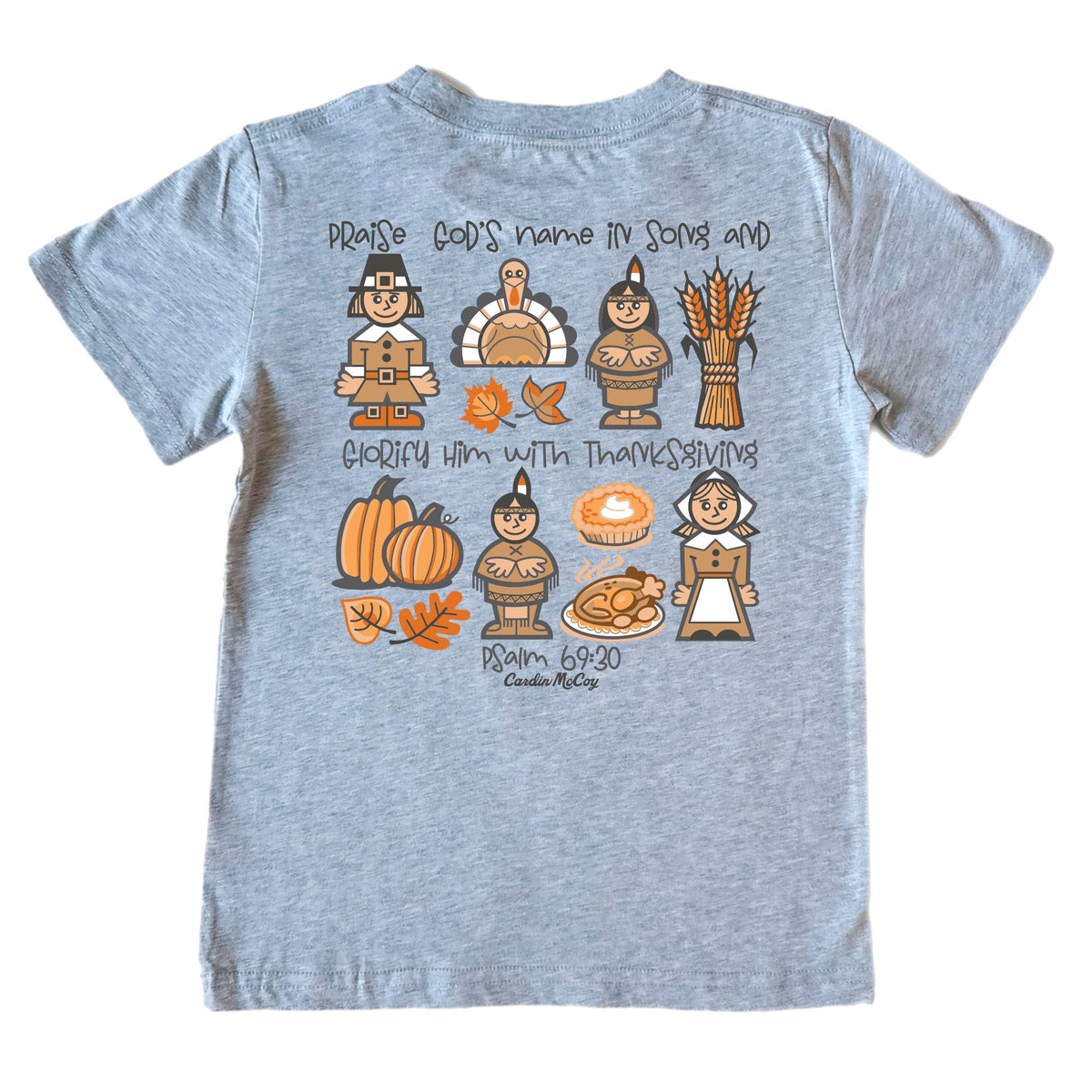 Kids' Glorify Him Short-Sleeve Tee Short Sleeve T-Shirt Cardin McCoy Heather Gray XXS (2/3) Pocket